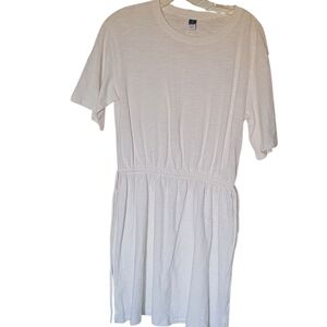 White Short Sleeve Dress